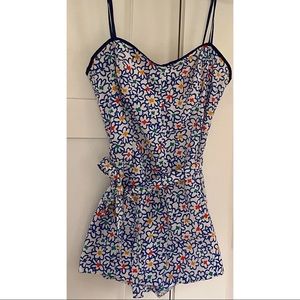 Vintage floral romper, size 10, fits like 8.